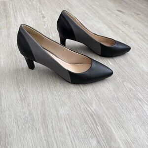 Sandra Venditti Milan Women's Pointed Toe Kitten Hells Black/Grey Size 6 Women